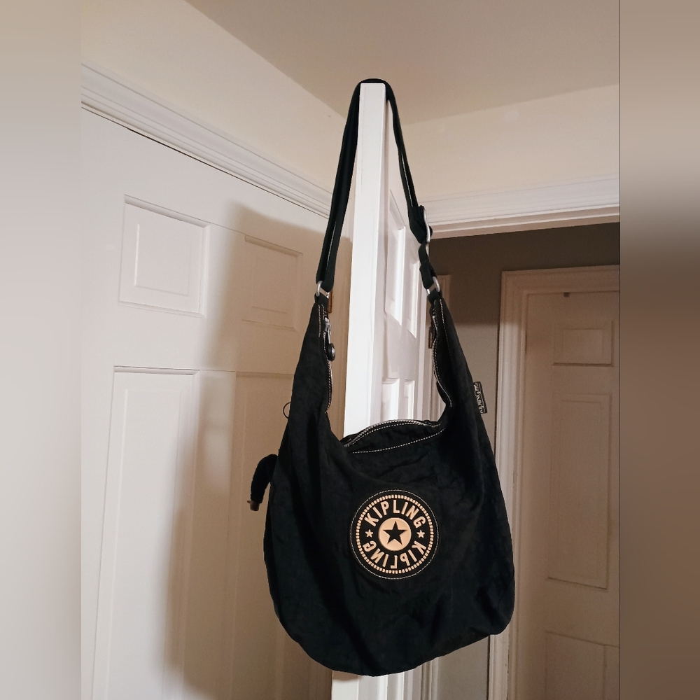 Kipling Abbey Hobo Black Large Crossbody